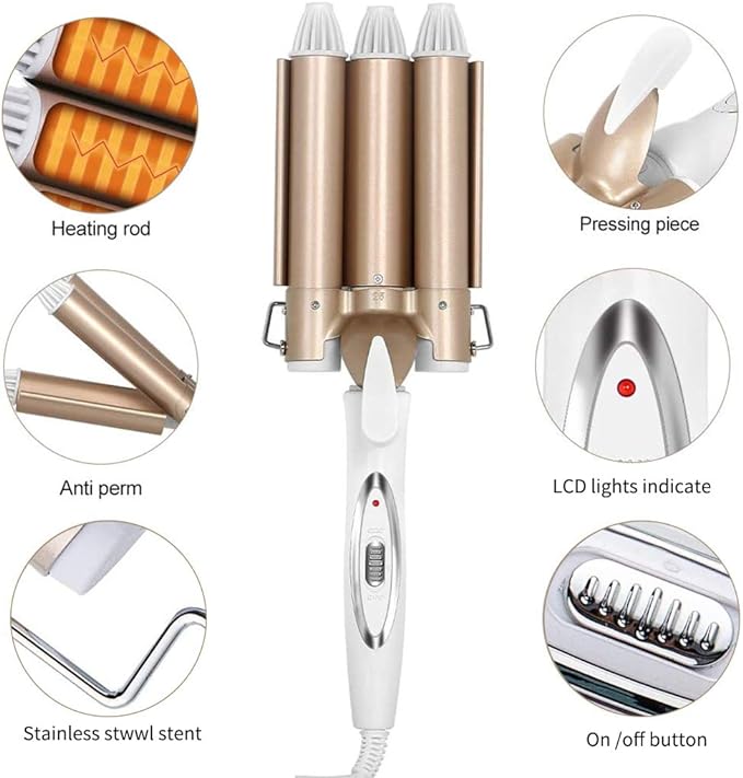 Arricciacapelli a 3 cilindri professionale